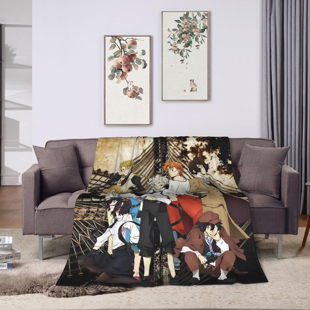 Bungo Stray Dogs Rampo Blanket Flannel All Season Portable Warm Throw Blanket for Bedding Office Bedding Throws