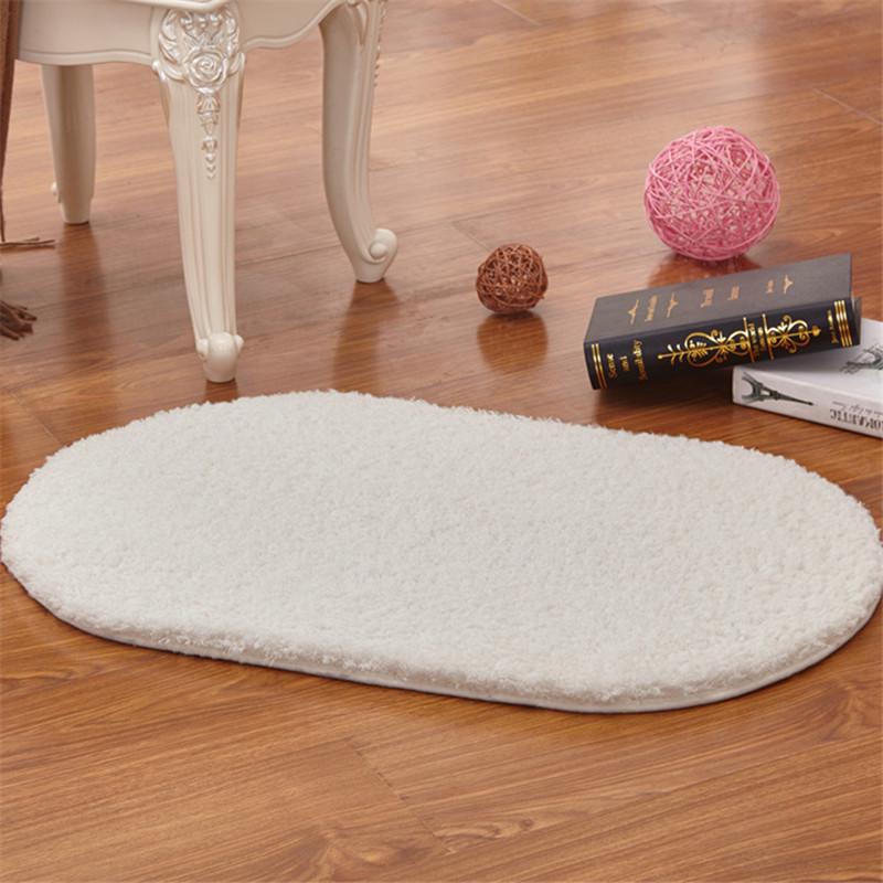 Oval Plush Carpet Room Decoration Floor Mat Large Area Carpet Living Room Non-slip Lounge Rug