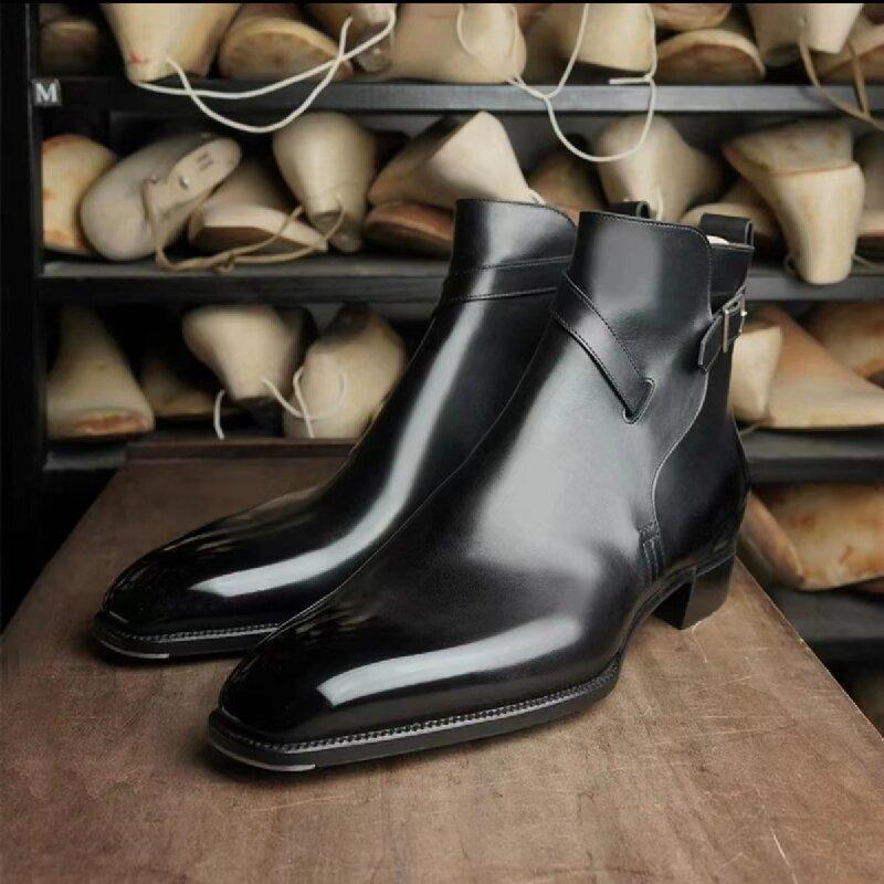 Fashion Men Classic Ankle Boots PU Casual Business Versatile High Quality Chelsea Boots Banquet Party Boots Size 38-48 Men Boots