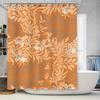 Orange Floral Printed Shower Curtain Waterproof Decor Bathroom Accessories For Home Decoration 3D Printed Bath Shower Curtain Wi