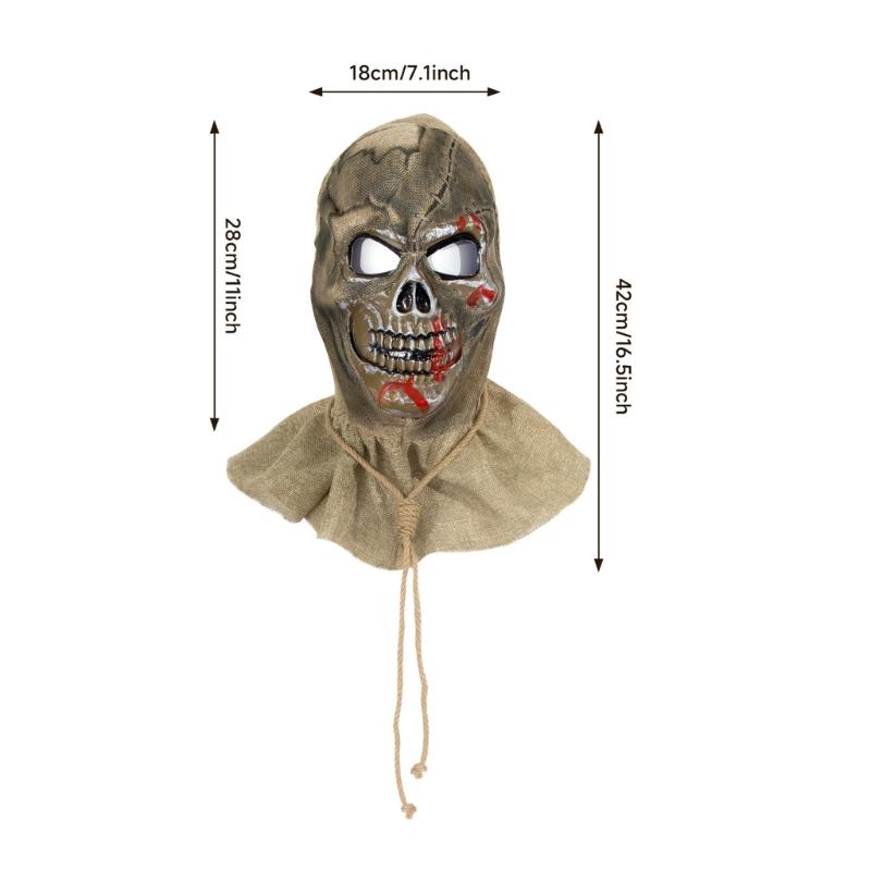 Halloween Scary Helmets Masquerade Mask Cosplay Mask for Carnival Christmas Party Props Horrific Full Head Skull Mask