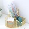 Multi-purpose Mesh Metal Pen Holder Decorative Pen Holder Stylish Makeups Display Holder for Ideal for Dresser Counterto