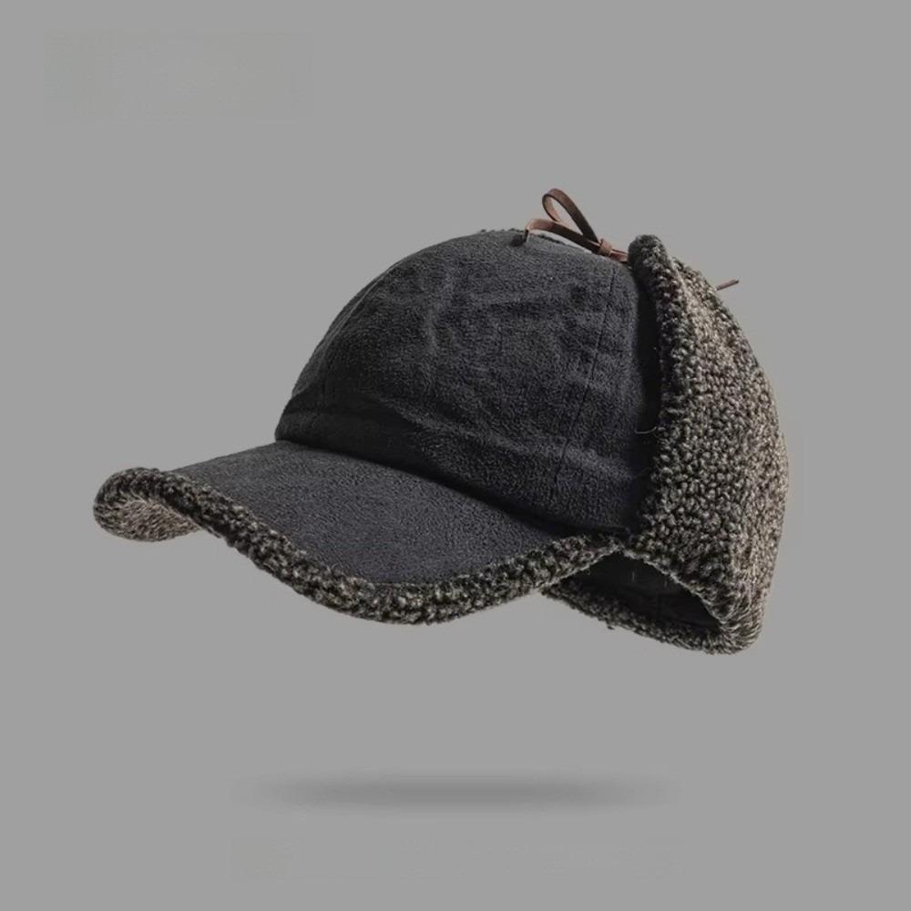 Cozy Retro Bomber Hat Suede Material Warm Fleece Flying Hat Thickened Design Windproof Ear Fleece Hat Winter for Men and Women