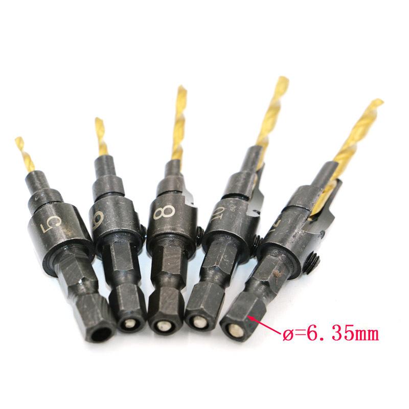 Hexagonal Countersink Drill Bit Set for Woodworking