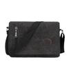 Q Men's Large Capacity Canvas Shoulder Bag - Business Casual Crossbody Briefcase