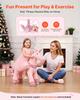 Ride On Horse, Riding Pink Unicorn Toys for Kids, No Battery Required, Smooth Wheels with Anti-Roll Stop Ring, Upgraded Raised Seat, Handles, Pedals,