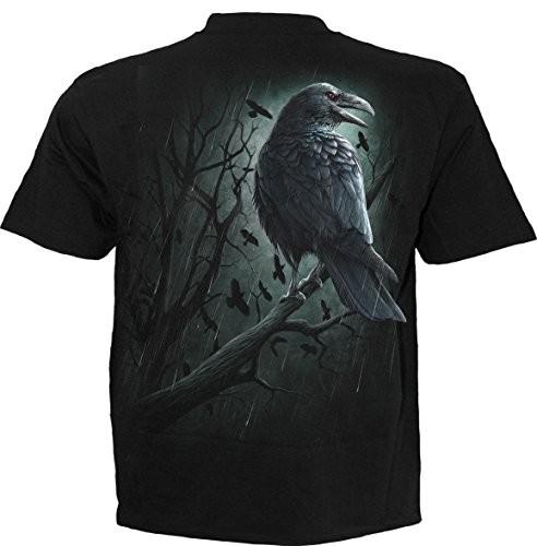 Spiral Shadow Raven (Unisex Black Short Sleeve Tshirts) Ex Large