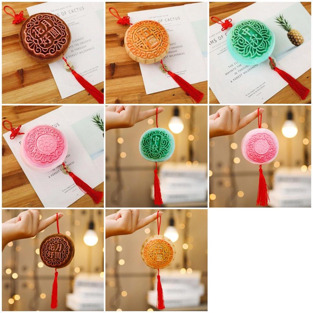 Soft And Cuddly Plush Mooncake Pendant Perfect Holiday Gift