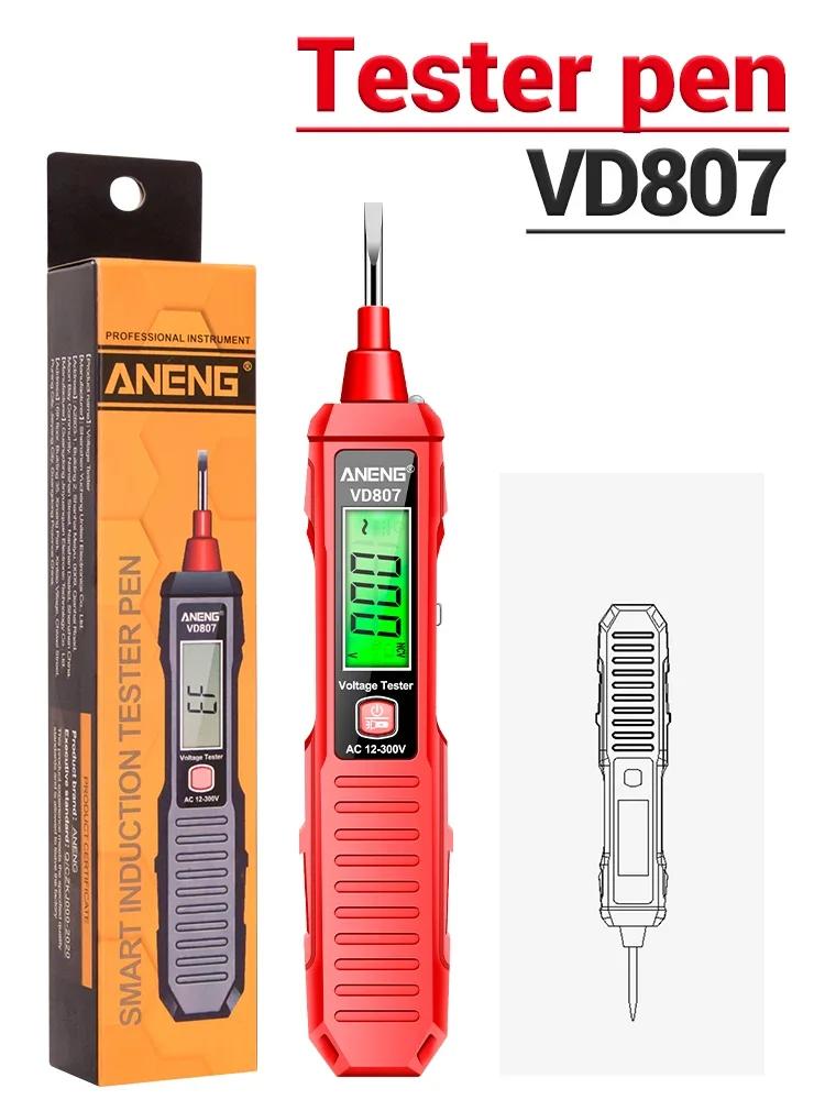 ANENG VD807 One-word Electric Pen Tester NCV Sensor AC 12-300V Non-contact Wire Detector Tools  Induction Portable 50/60Hz Smart