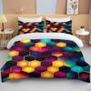 3D Geometric Hexagonal Rhombus Print Bedding Set Duvet Cover 1 Duvet Cover 2 Pillowcases Adult and Kids Bedding Set Luxury Gifts