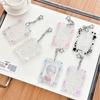 3 Inch Transparent Clear Acrylic Kpop Photocards Holder Photos Cards Star Holder Bags Pendant Star Chaser Card School Stationery