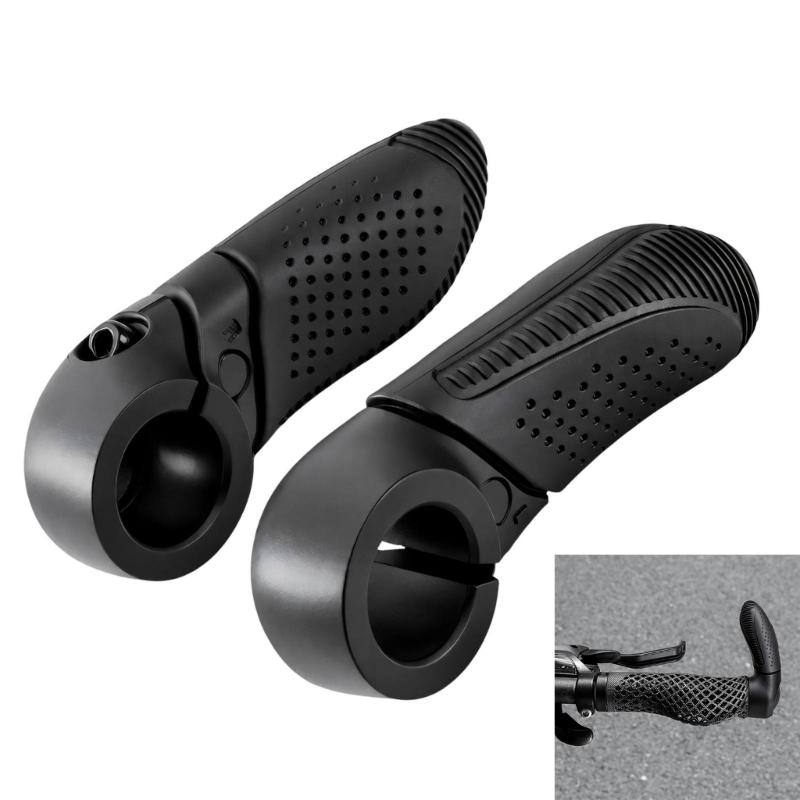 Ergonomisches Lenkerendgriff-Set (2 Stück) für Pendlerfahrräder, Nylonklemmen am Lenker zur Unterstützung des Griffs, die helfen, den Handdruck bei der täglichen Fahrt zu reduzieren