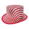 Magician Style Striped Lincoln Hat In With Metallic Finish For Costume Party Stage Performances Fashion Accessory