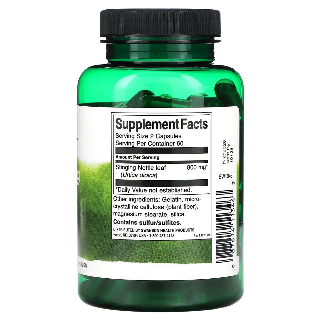 Nettle Leaf, 400Mg, 120 Capsules