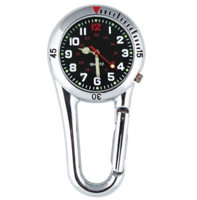 Alloy Material Fluorescent Dial Multi-Functional Mountaineering Pendant Watch, Safety Buckle Pointer Multi-Functional Mountaineering Pendant Watch