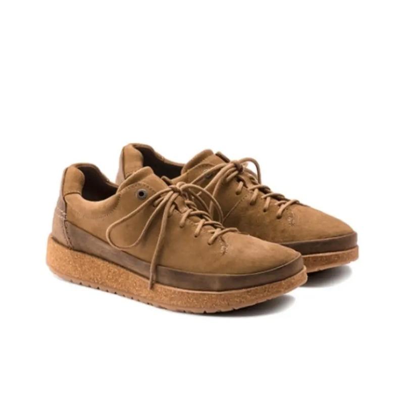 Birkenstock Split Suede Unisex Low Top Casual Shoes Brown Narrow Fit 1020472 40