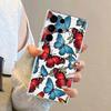 Phone Cover Case for Samsung Galaxy S26 S25 Edge Note 20 Ultra 10 S24 S22 FE S21 S20 Plus S23 Ultra Retro Butterfly Flower
