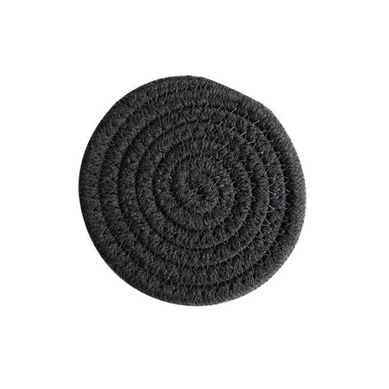 Cotton Rope Coaster Insulation Mat Thickened Potholder Color Block Heat for Table 11cm серый