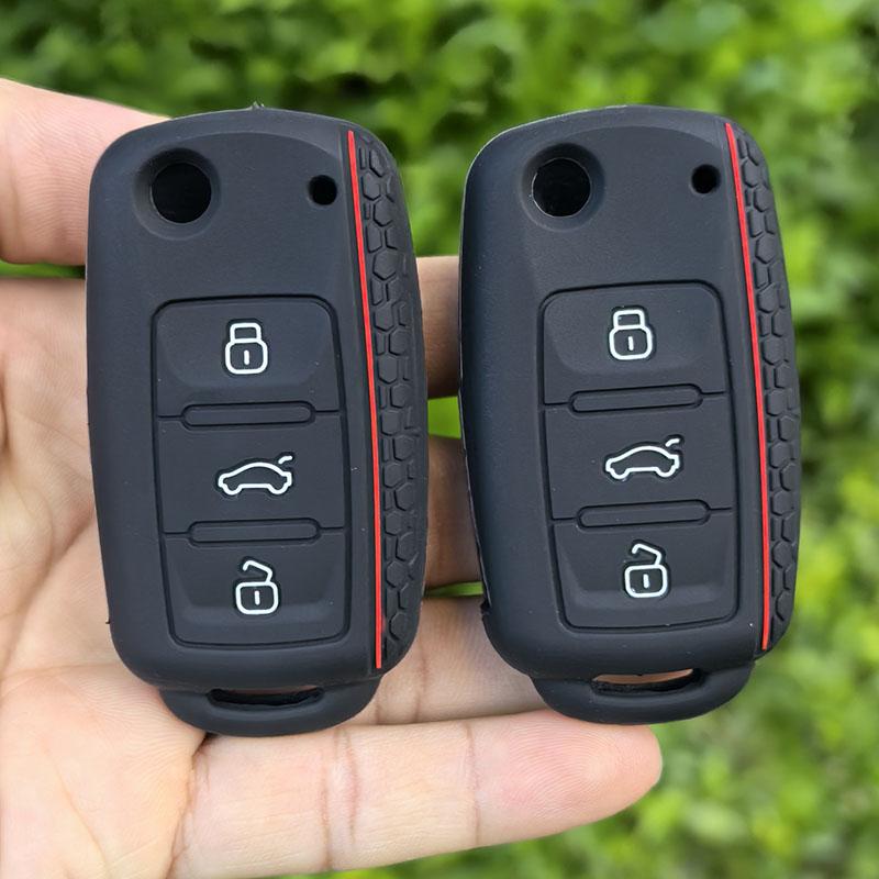 silicone car key cover case for Volkswagen VW polo passat b5 golf4 5 6 jetta tiguan Golf CrossFox Plus Eos Scirocco Beetle