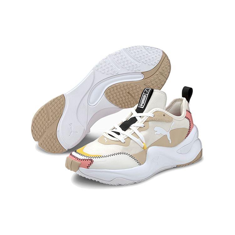 Puma Rise Extravaganza Low Top Running Shoes Women sneaker Khaki Brown Pink 373446-01