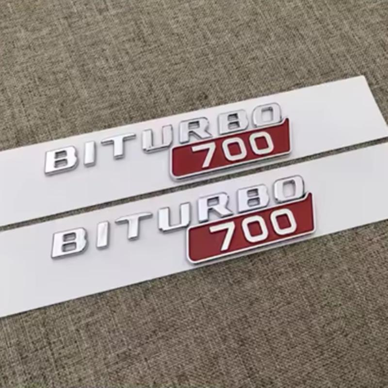 ABS BITURBO 700 800 900 Logo Side Fender Trunk Body Badge Emblem Decals Sticker For Benz Brabus G Class G700 G800 G900 W463 OJ1