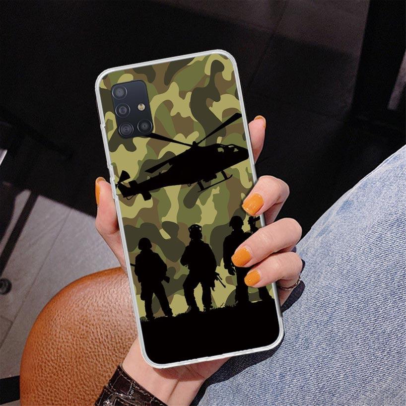 Camouflage Military Phone Case For Samsung Galaxy A52 A32 A22 A12 A51 A31 A50S A30S A20S A10S Note 20 Ultra 10 Plus S10 A72 A71