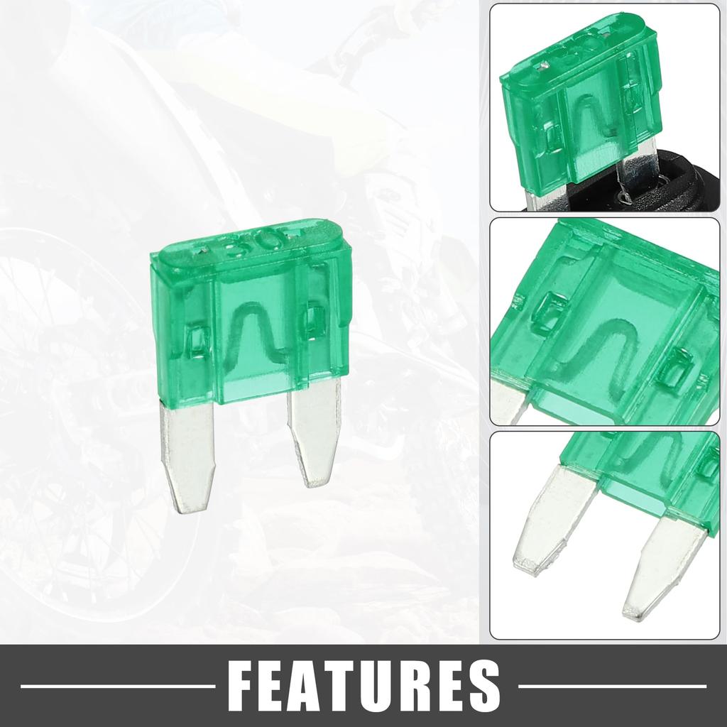 ABSOPRO Fuse Holder 30A Mini Style Fuse 12 AWG Fuse Holder Waterproof 12