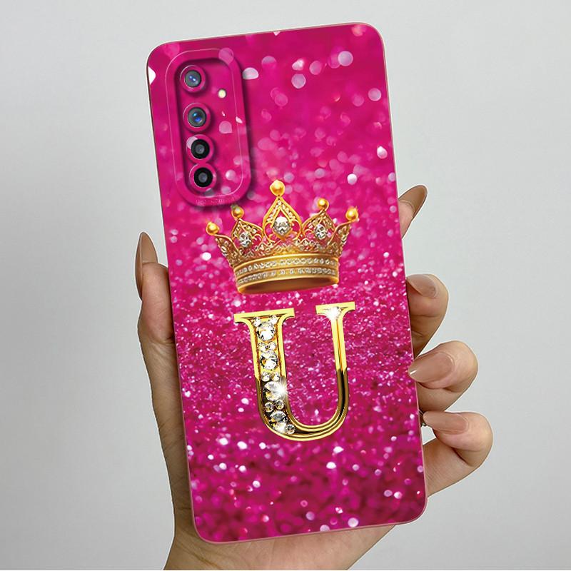 For Realme 6 6Pro Fashion Initial Letter Couple Phone Case for Realme6 6 Pro 6s Narzo Soft Silicone TPU Lens Protective Casing