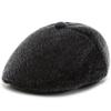 Chapéu de Inverno de Couro com Lã para Homens de Meia-Idade e Idosos - Boina à Prova de Vento e Protetora de Orelhas