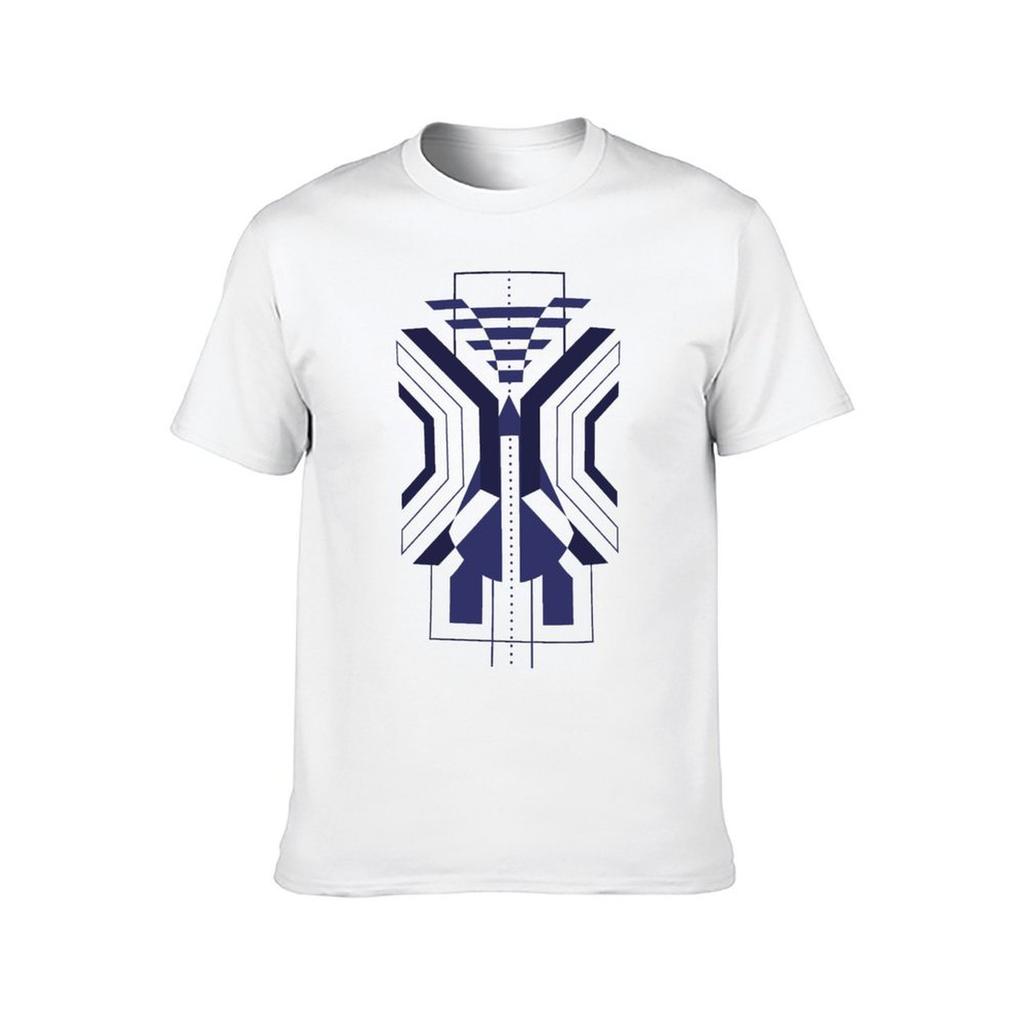 Geometric Linear Abstract Tribal Blue TShirt Cotton T Shirt Pack Man T Shirt Luxury TShirt