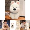 Cute West Highland White Terrier Plush Dog Doll Soft Stuffed Toy For Pets In White And Brown Colors