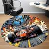 1PC Racing Speed Office Round Area Rug,  Mat Suitable ForOffice, Under Office Chairs Bedroom Living Room Home Decor, Room Deco
