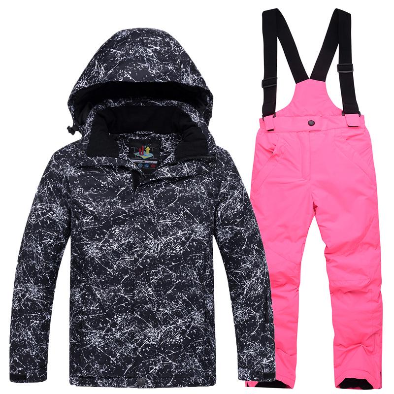 Children's Thickened Two-Piece Ski Suit for Boys and Girls - Warm Outdoor Winter Wear