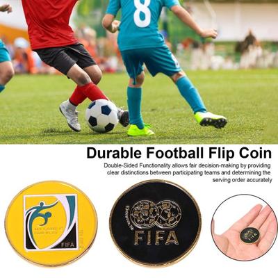 Moneta da lancio dell'arbitro Moneta da lancio dell'arbitro di calcio Moneta portatile Pick Side Moneta antiruggine in lega