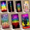 Mandala Chakra Yoga Case For Samsung Galaxy S22 S23 S24 Ultra Note 20 10 Plus S8 S9 S10 S20 FE S21 FE Cover
