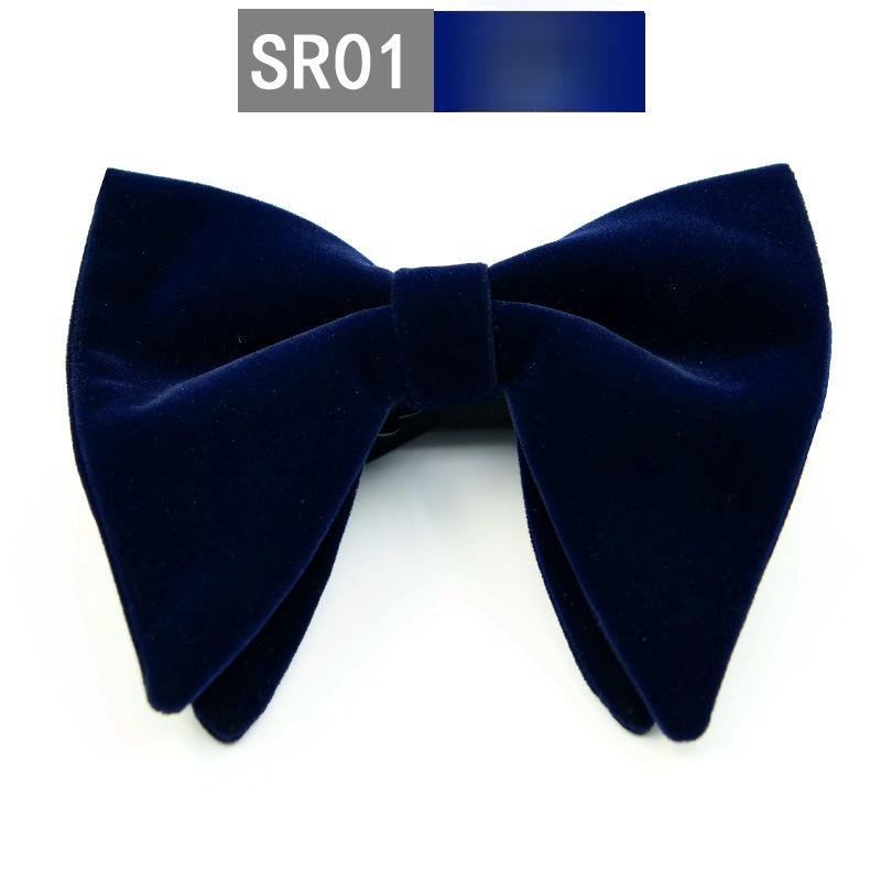 

Мужской винно-красный бархатный двухслойный галстук-бабочка с цветочным узором - модный стиль Horn