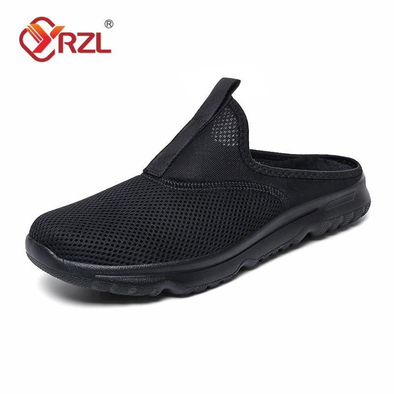 YRZL Unisex Half Slippers Men Casual Comfortable Breathable Mesh Sandals Soft Sole Slip on Ladies Summer Outdoor Half Slippers