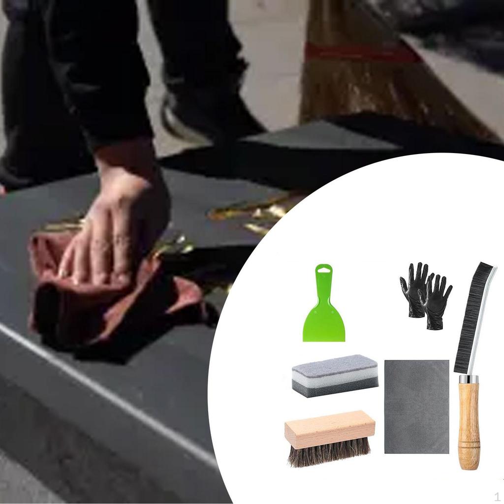 Grave Site Tombstone Cleaning Kit Stone Tool Accessory Towel Bristle Crevice Brush Scrub