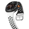 Multi-Hole Dual Color Silicone Strap for Samsung Galaxy Watch8 Classic 46mm/Watch8 40mm/44mm Breathable Watch Band