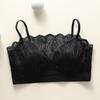 Tube Top Underwear Women's Summer Thin French Lace Suspender Anti-light Beautiful Back Comfortable and Breathable Triangle Cup Bra Cover