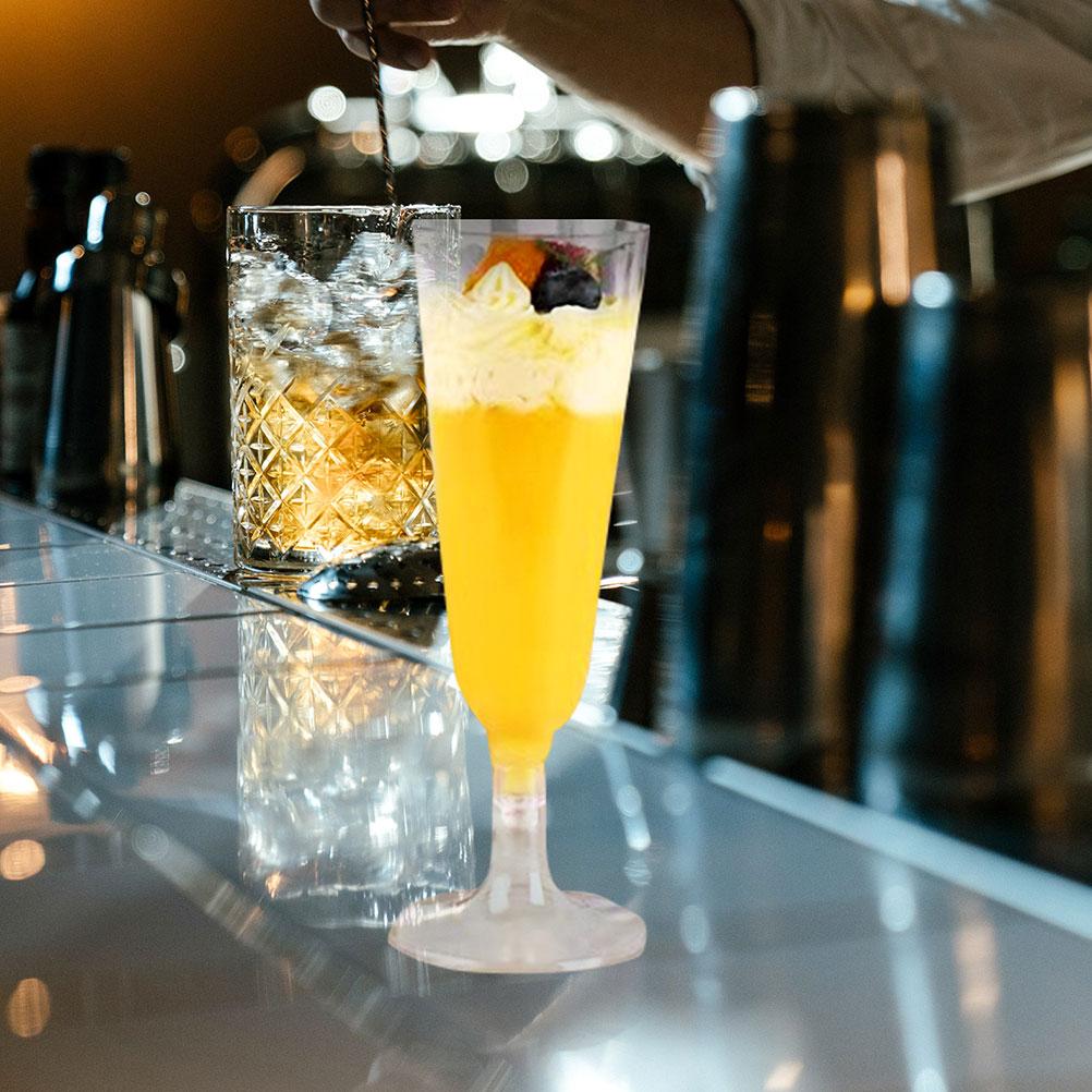 40pcs 150ml Disposable Cocktail Goblets Martini Glasses Unbreakable Plastic Champagne Drinks Wine Flutes Party Bar Cups