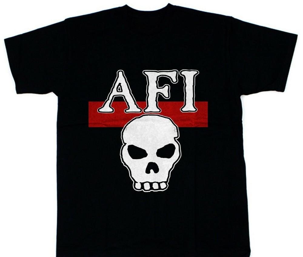 AFI band Skull T-shirt Black Unisex Cotton Tee All Sizes S-5XL Unisex T-Shirt L