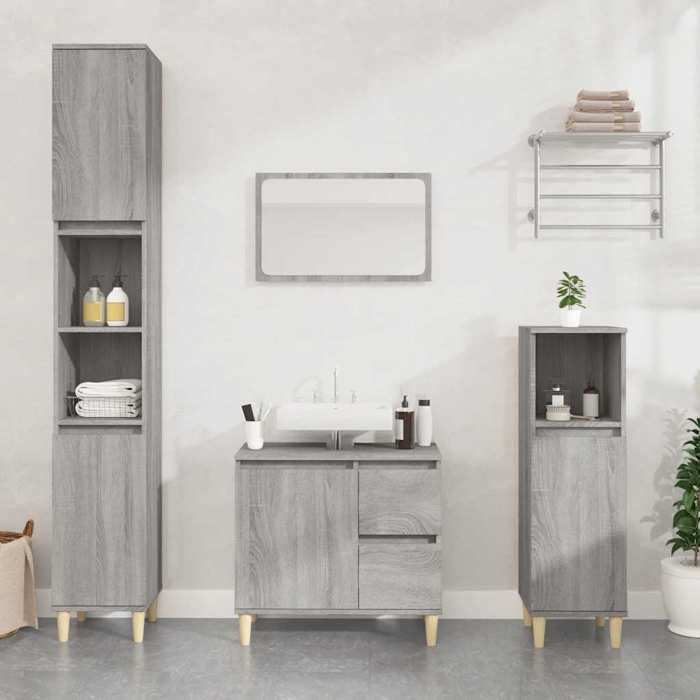 VidaXL Armoire de bain sonoma gris 65x33x60 cm bois d'ingénierie 819826