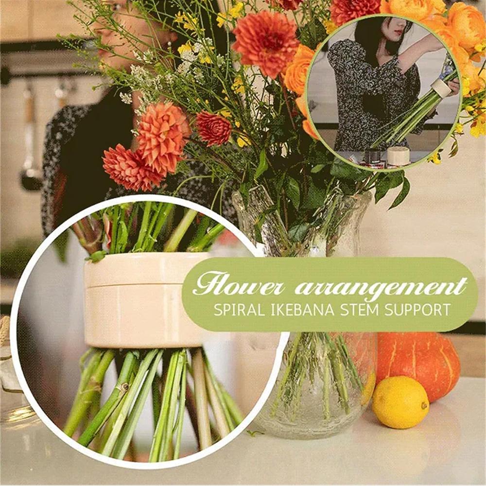 2pcs Ikebana Stem Holder for Vases Flower Arrangement Bouquet Arranger, Green