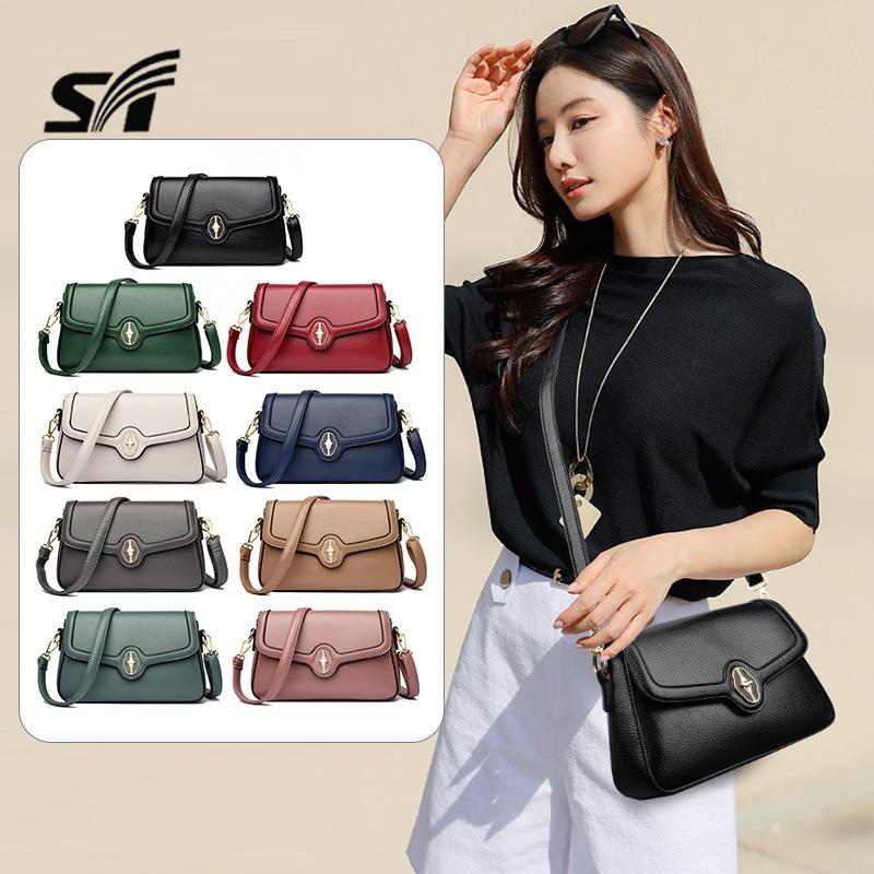 Women's bag, high-end clamshell messenger bag, light luxury temperament, single shoulder women's backpack, fashionable and simple small square bag.