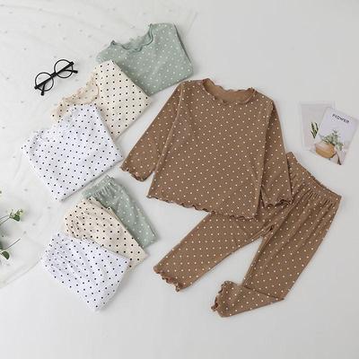 Sommer-Pyjama-Set mit Punkten für Mädchen – leichtes zweiteiliges Home-Outfit mit Klimaanlagen-Komfort