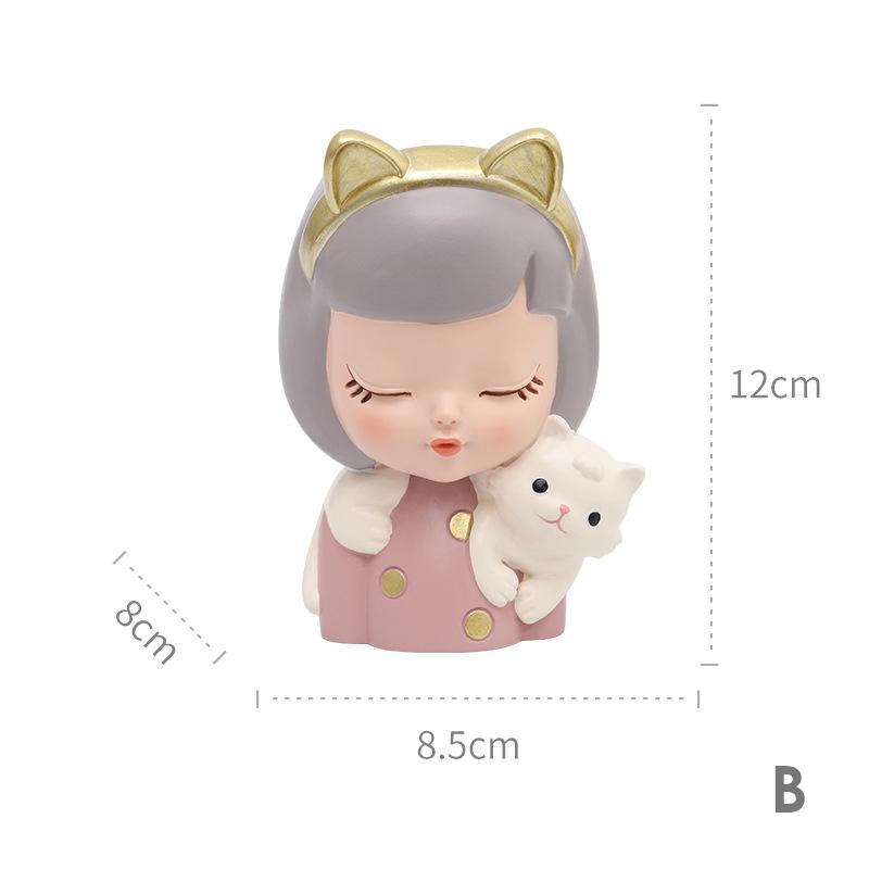 Modern Girl Garden Pot for Succculents Plants Planter, Creative Portrait Figurine Decorative Flower Pots, Home Desktop Decor