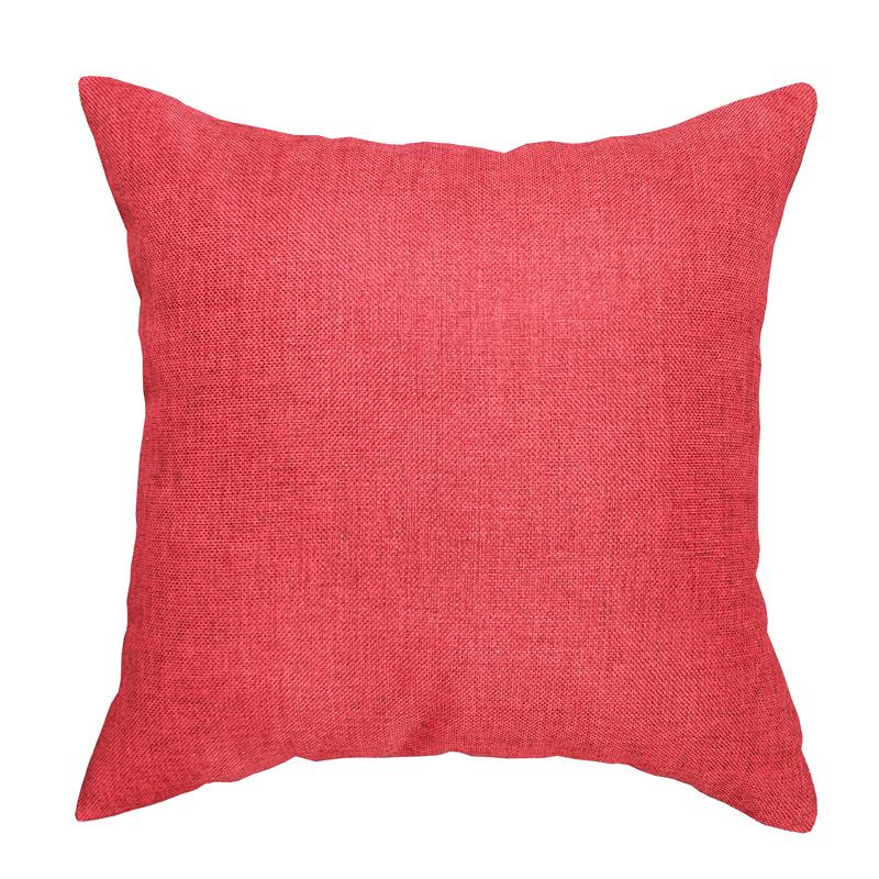 Nordic Faux Linen Solid Color Pillowcase – Cotton Blend Sofa Backrest Cushion
