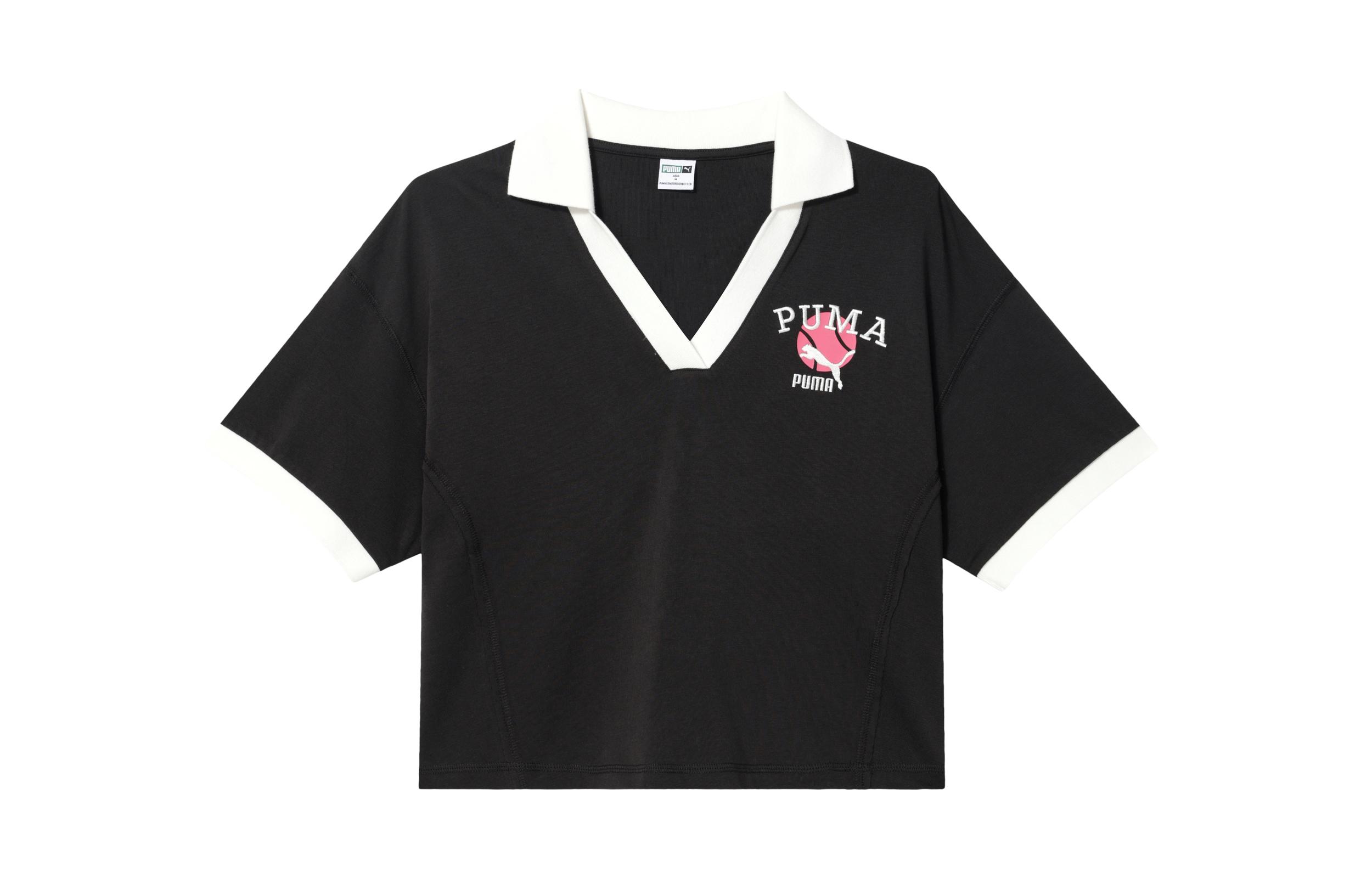 PUMA Polo Shirts Women s Black Polo Collar Moderate Other 622971-01 L