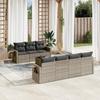 VidaXL Garden Lounge Set with Cushions 8 Pcs, Patio Sofas, Patio Furniture Set, Outdoor Furniture, Grey 3219929